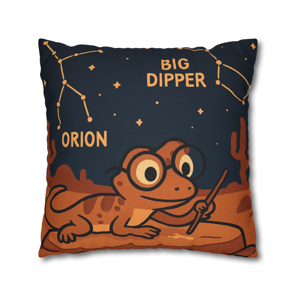 Stargazing Lizard Desert Camp soft cotton pillow cases