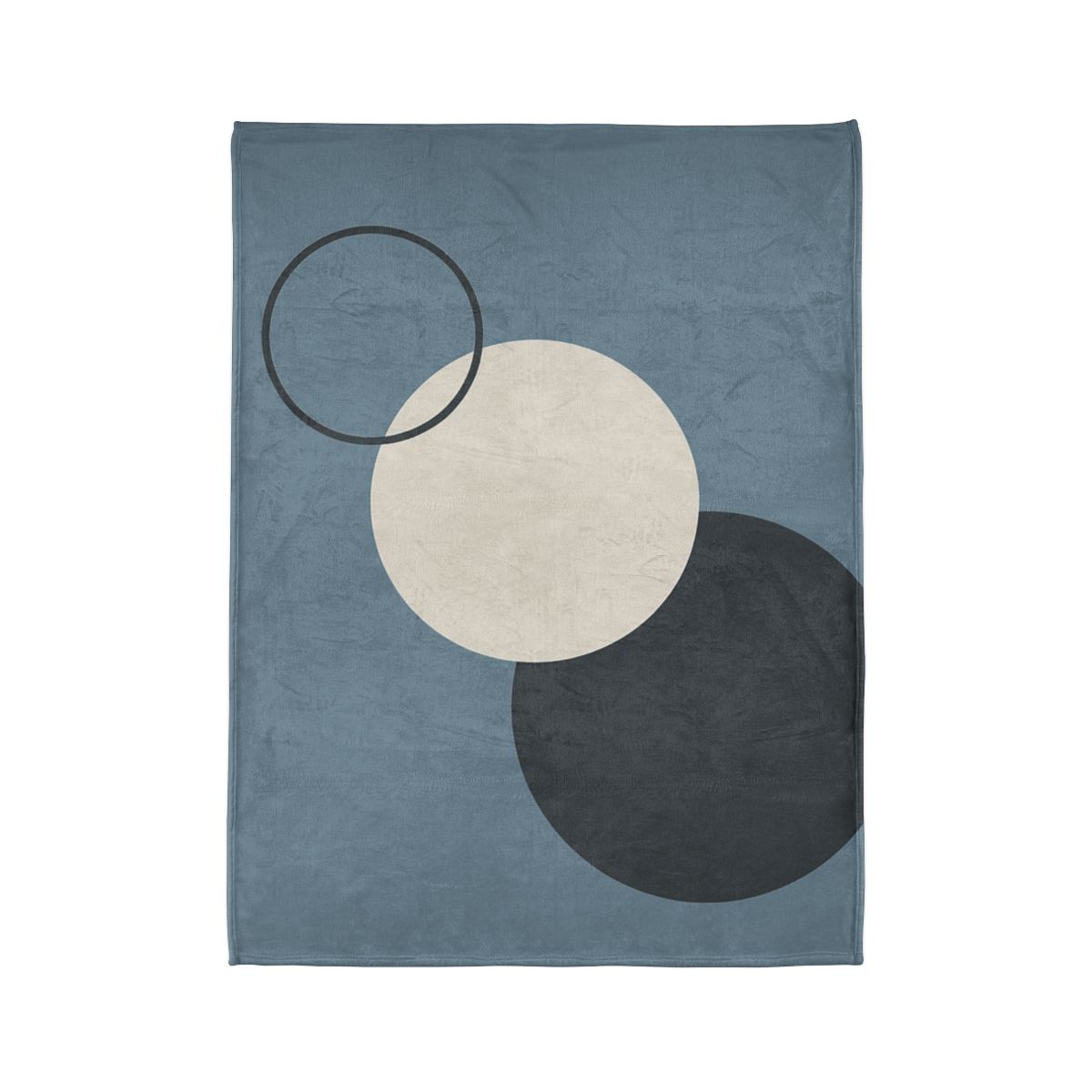 Staggered Circle Trio designer printed blankets