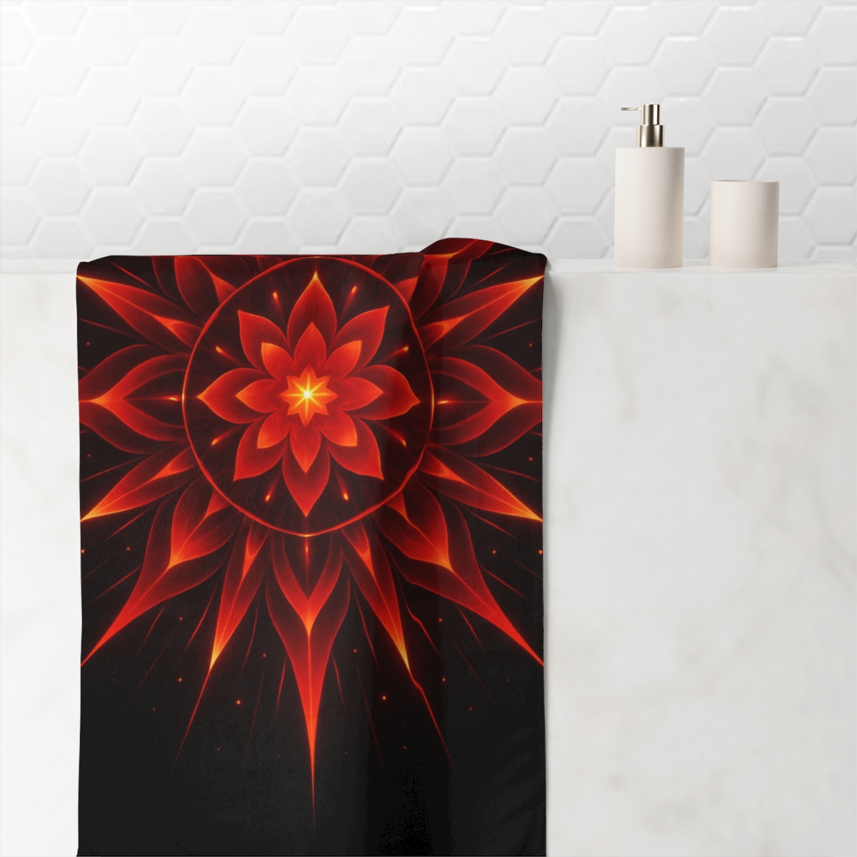 Starburst Petal Resonance trendy hand towels