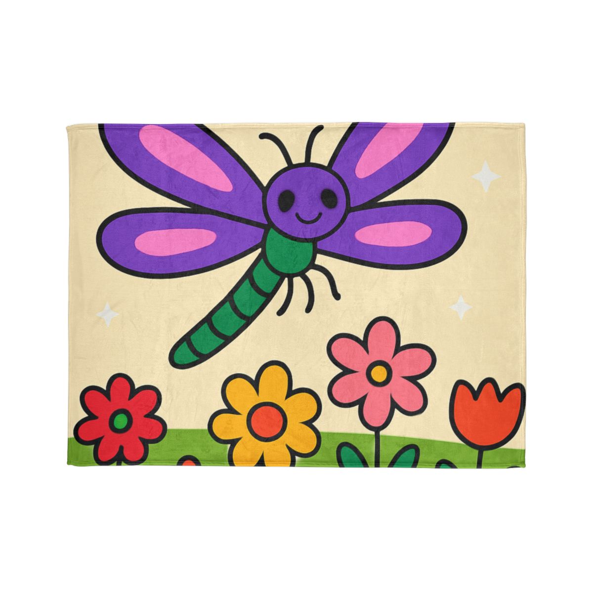 Nebula Dragonfly Garden soft fleece blankets