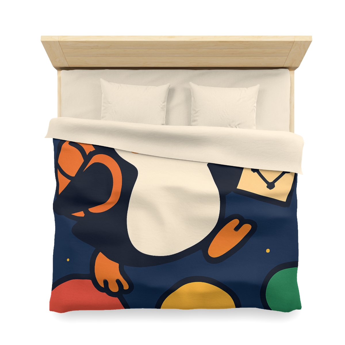 Planet Hopping Penguin Explorer unique patterned duvets