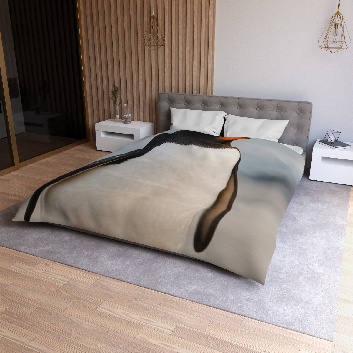 Shoreline Echo Gentoo Penguin trendy bedroom duvets