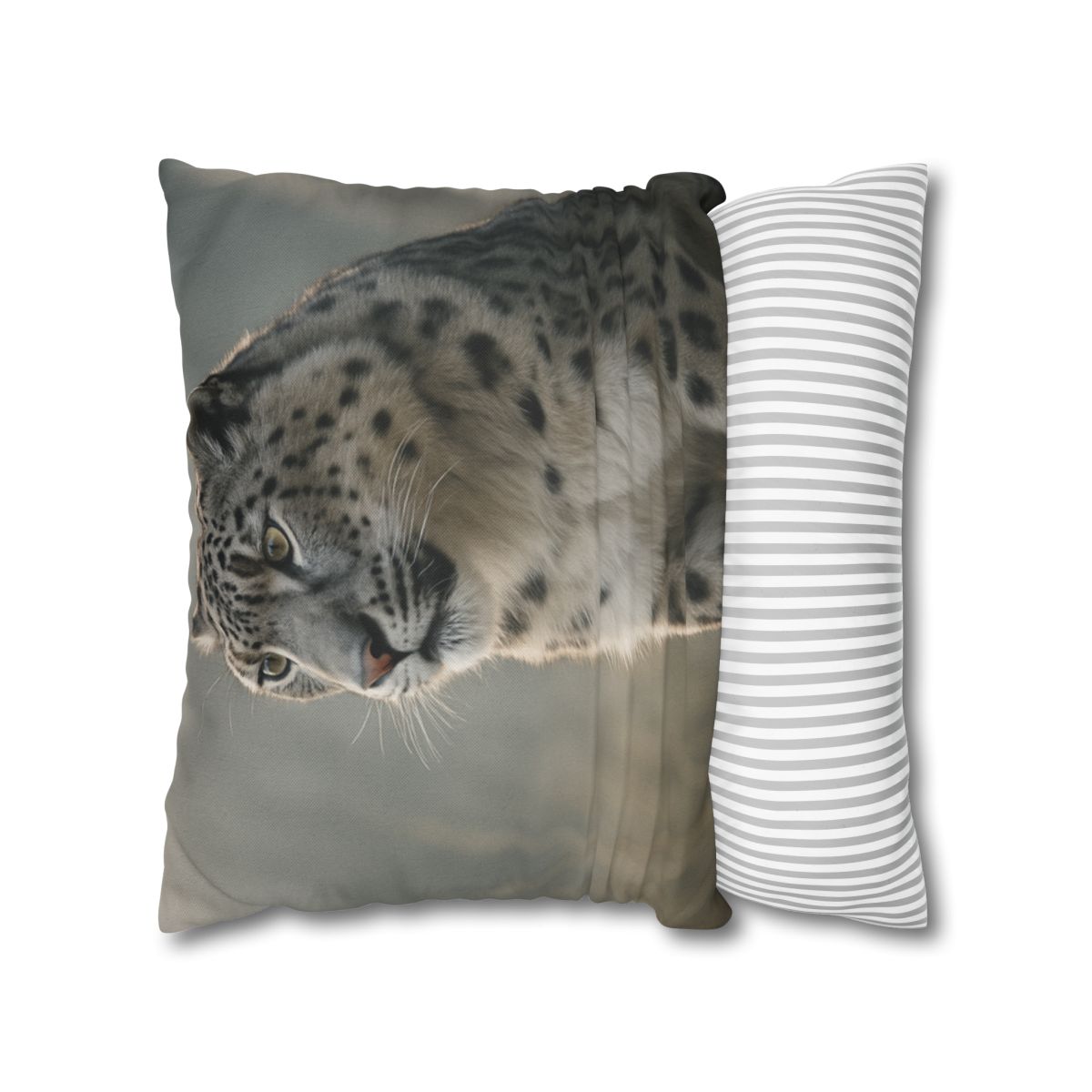 Mist Veil Snow Leopard designer print pillow cases