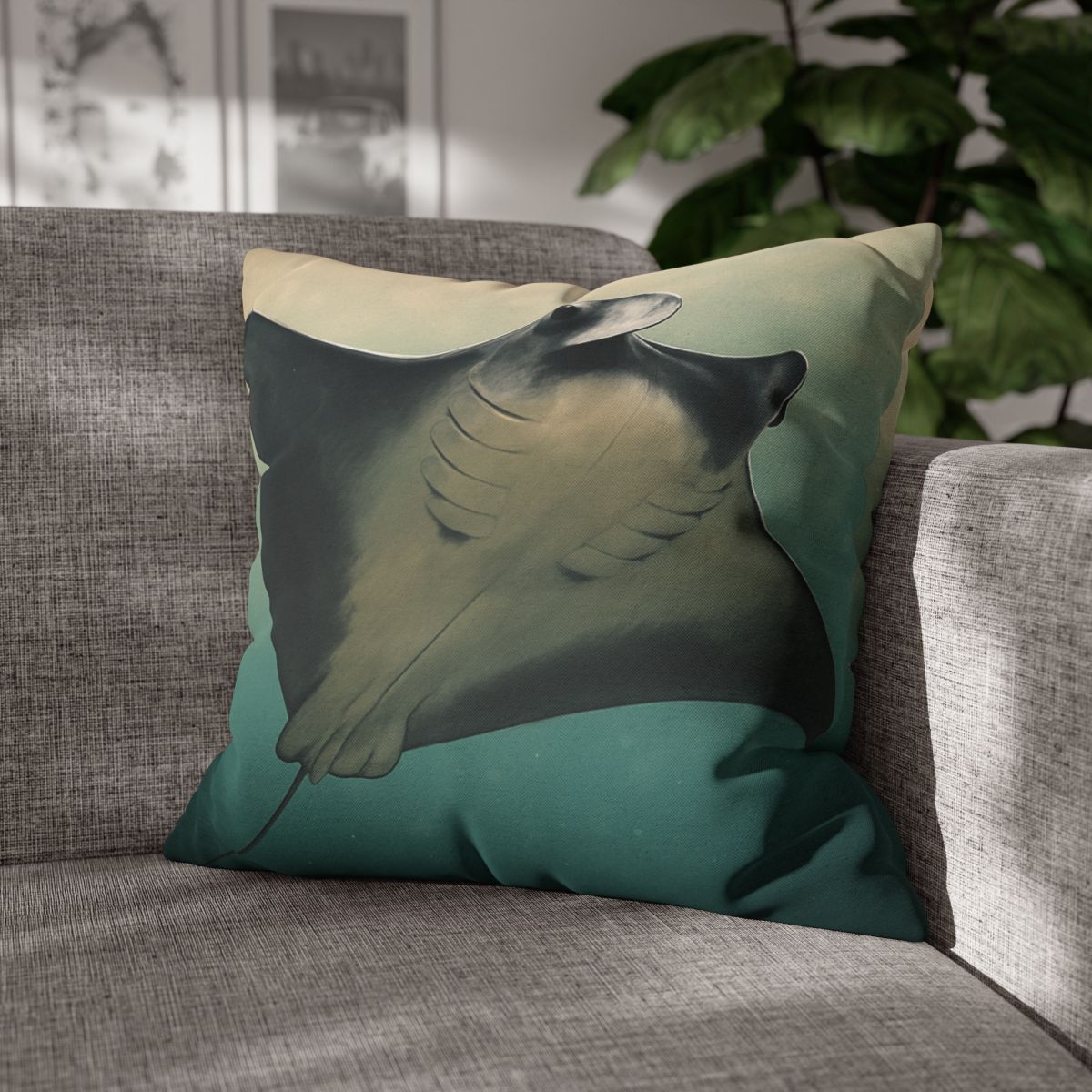 Velvet Current Manta Ray custom pillow cases