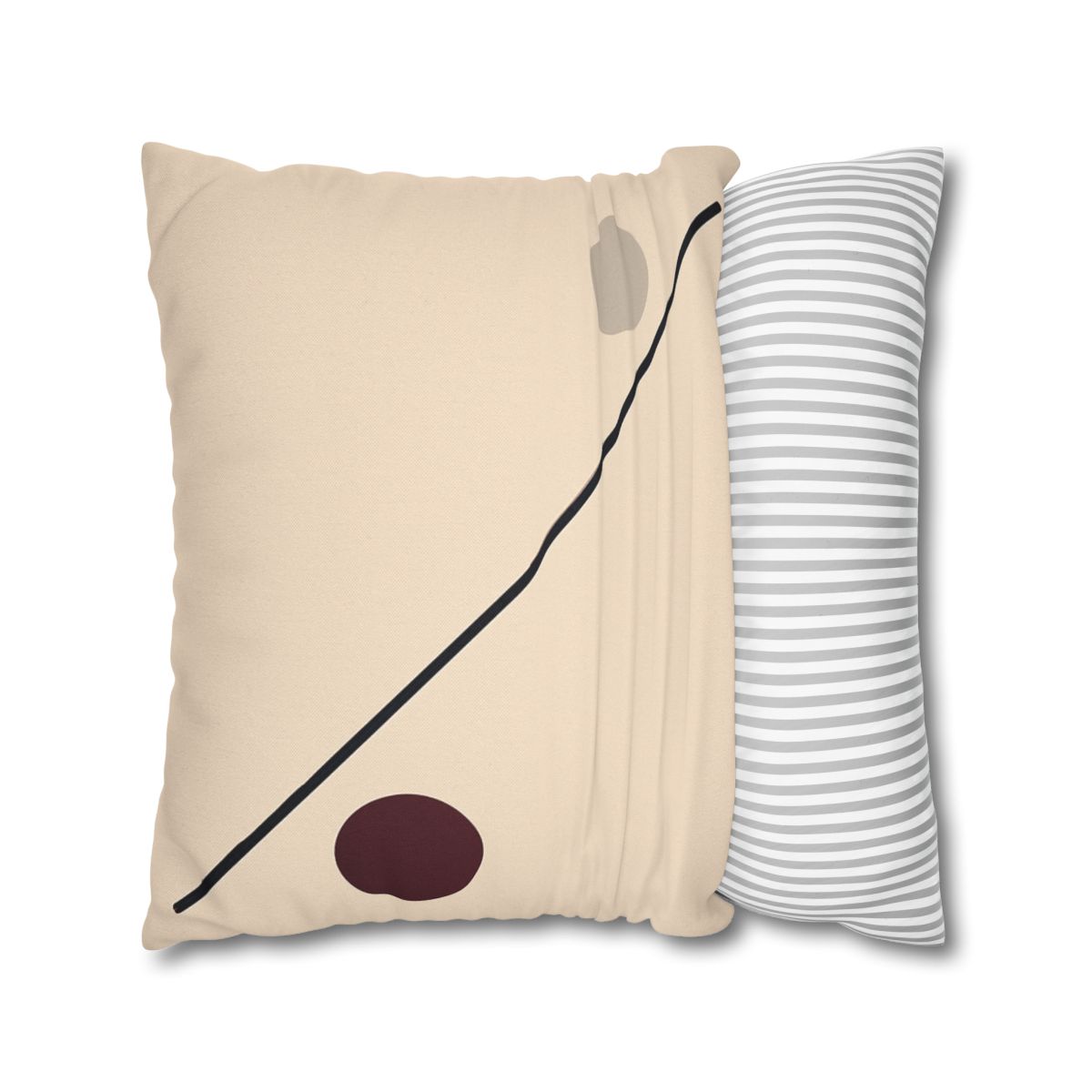 Diagonal Line And Twin Circles soft cotton pillow cases