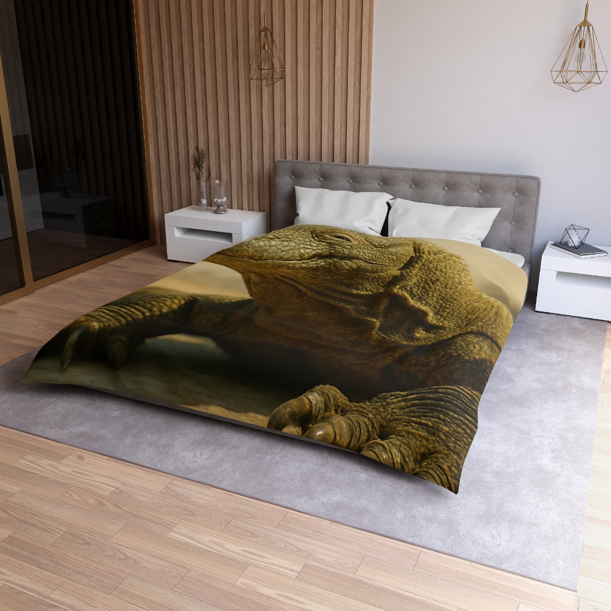 Ancient Sentinel Komodo Dragon personalized bedding duvets
