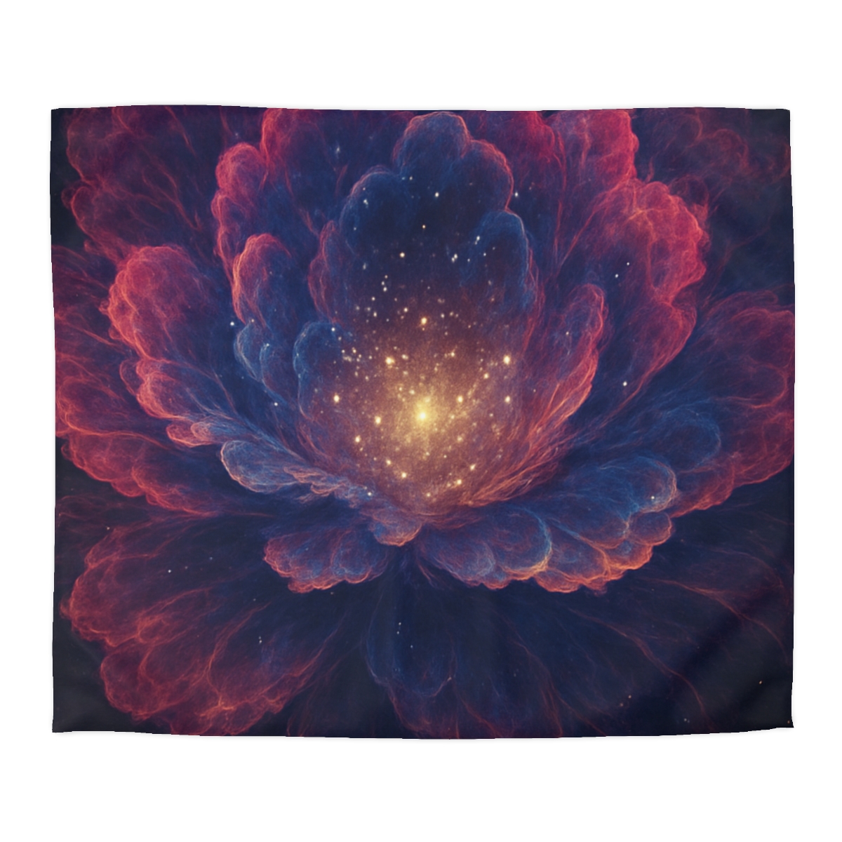 Fractal Nebula Bloom custom duvets