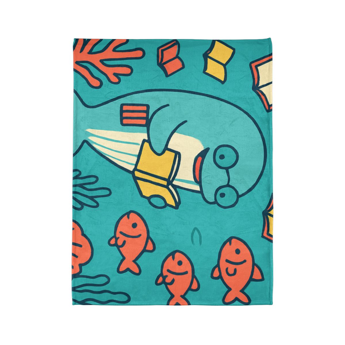 Coral Library Cruise decorative home blankets