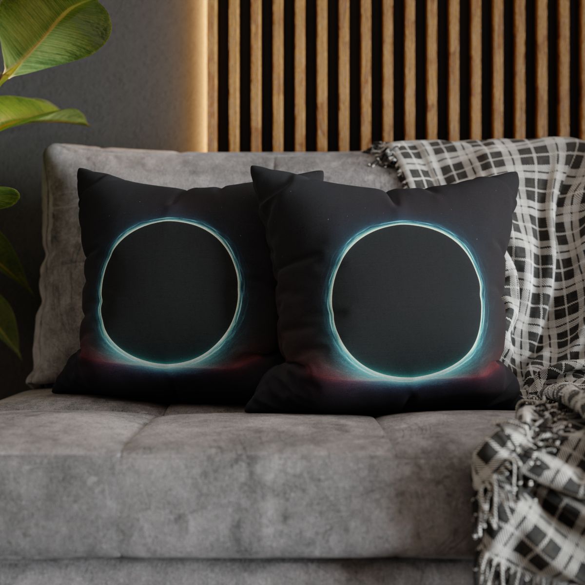 Black Horizon Silhouette designer print pillow cases