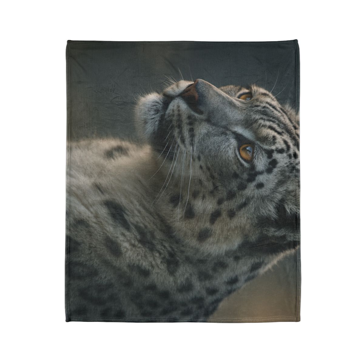 Silent Ember Snow Leopard stylish throw blankets