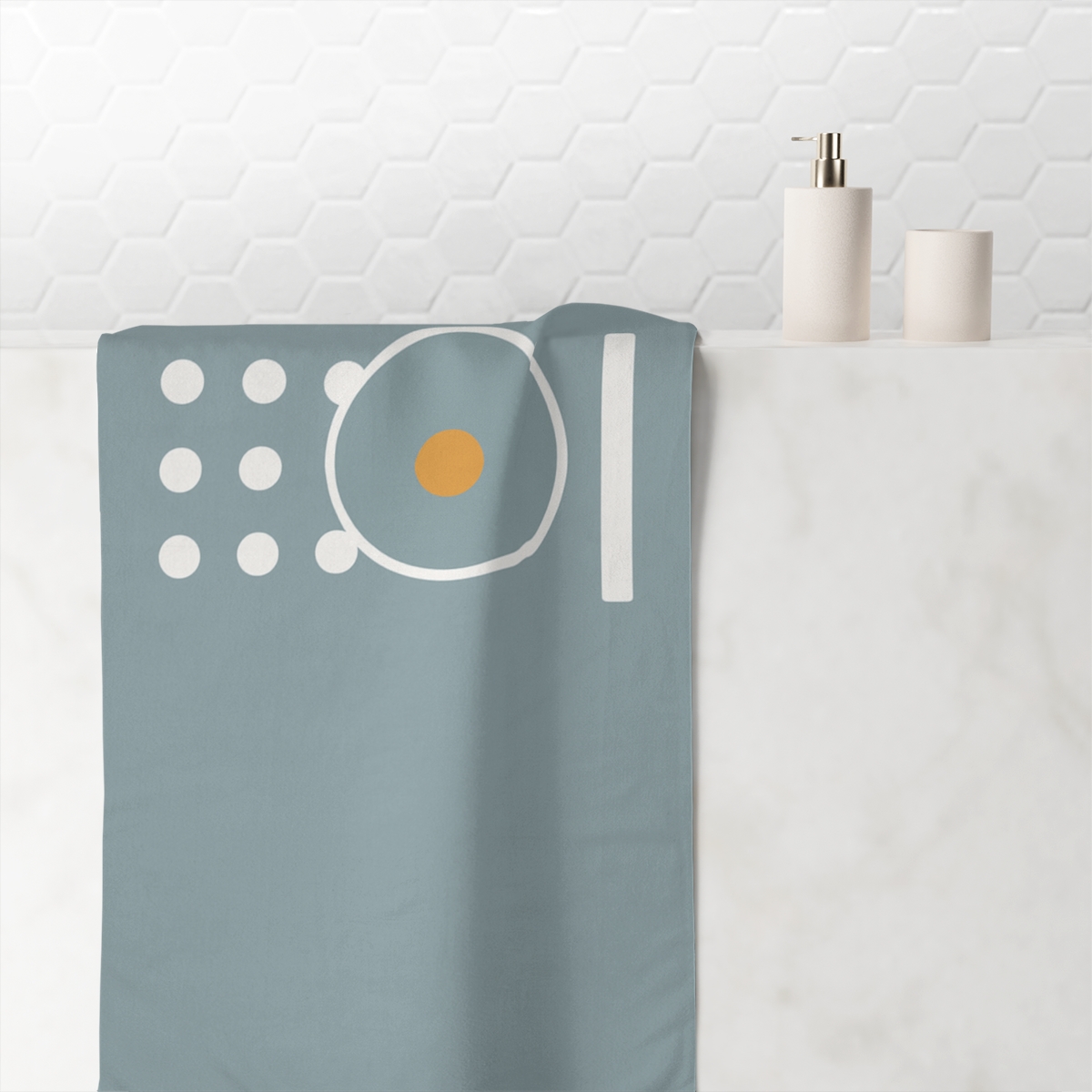 Quiet Orbit Grid With Missing Point trendy hand towels