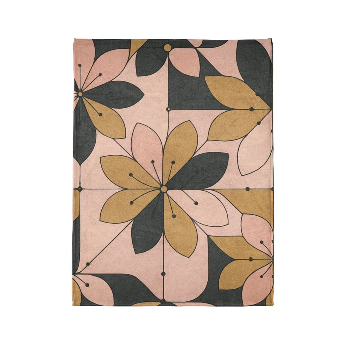 Petal Circuit Mosaic personalized cozy blankets