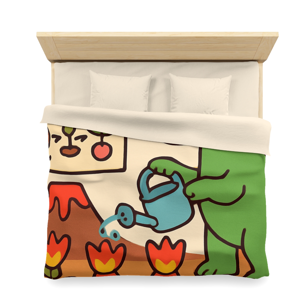 Volcano Garden Of Friendly Dinosaurs personalized bedding duvets