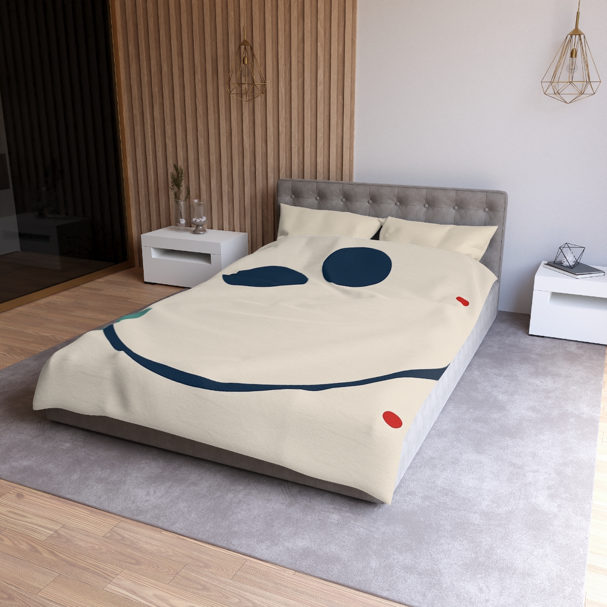 Staggered Arc With Three Points designer printed duvets