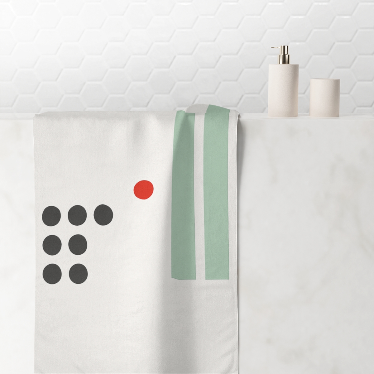 Short Grid With One Missing Dot stylish beach towels