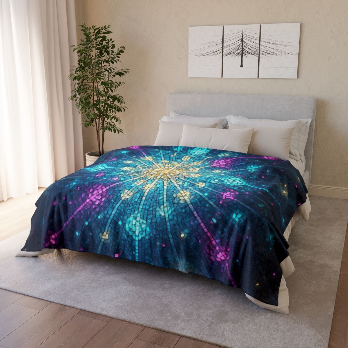 Photon Burst Mosaic trendy patterned blankets