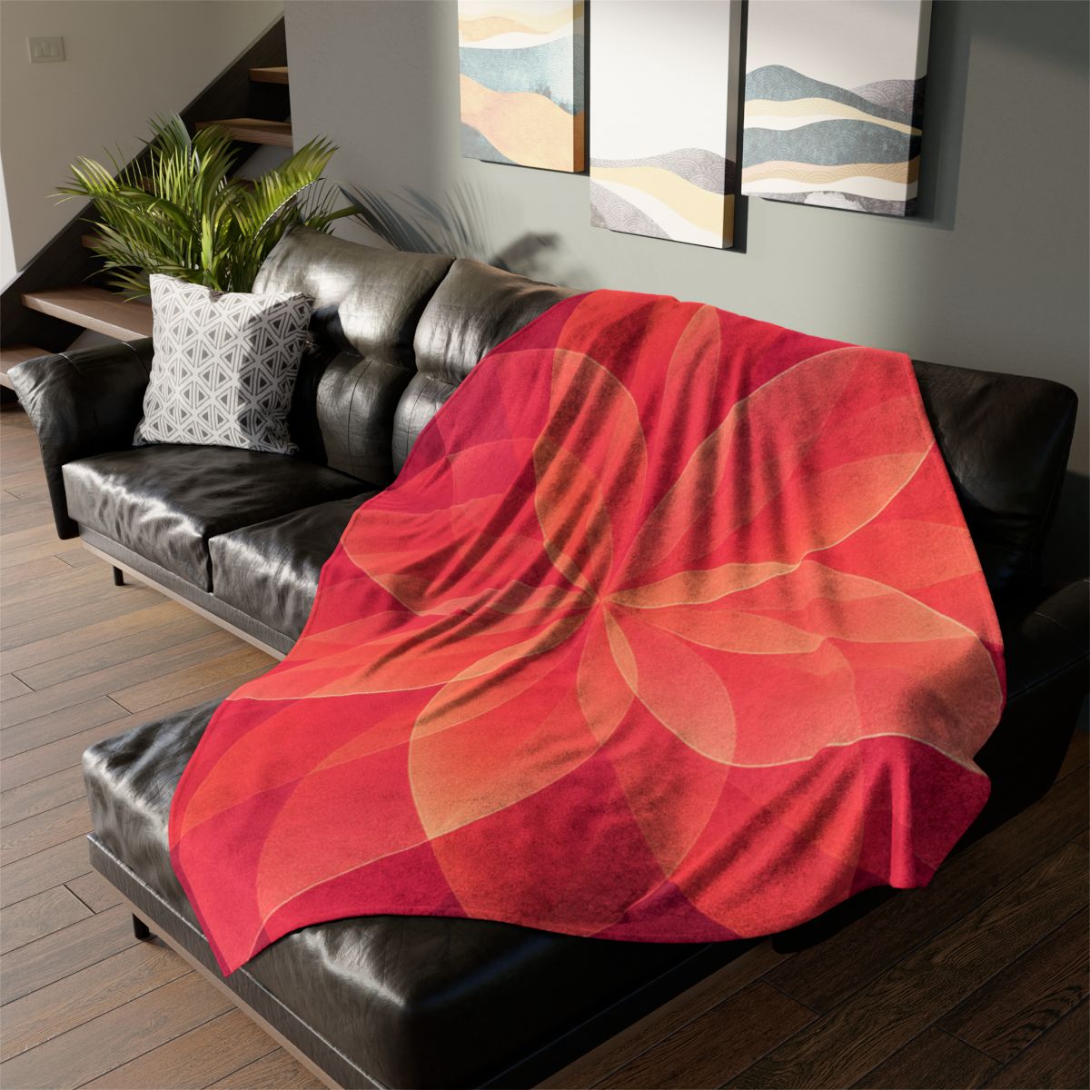 Petal Prism Overlap stylish throw blankets
