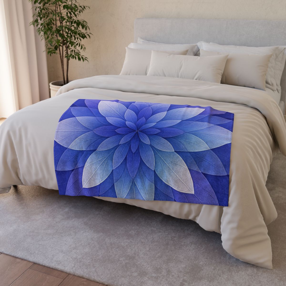 Petal Prism Overlap designer printed blankets