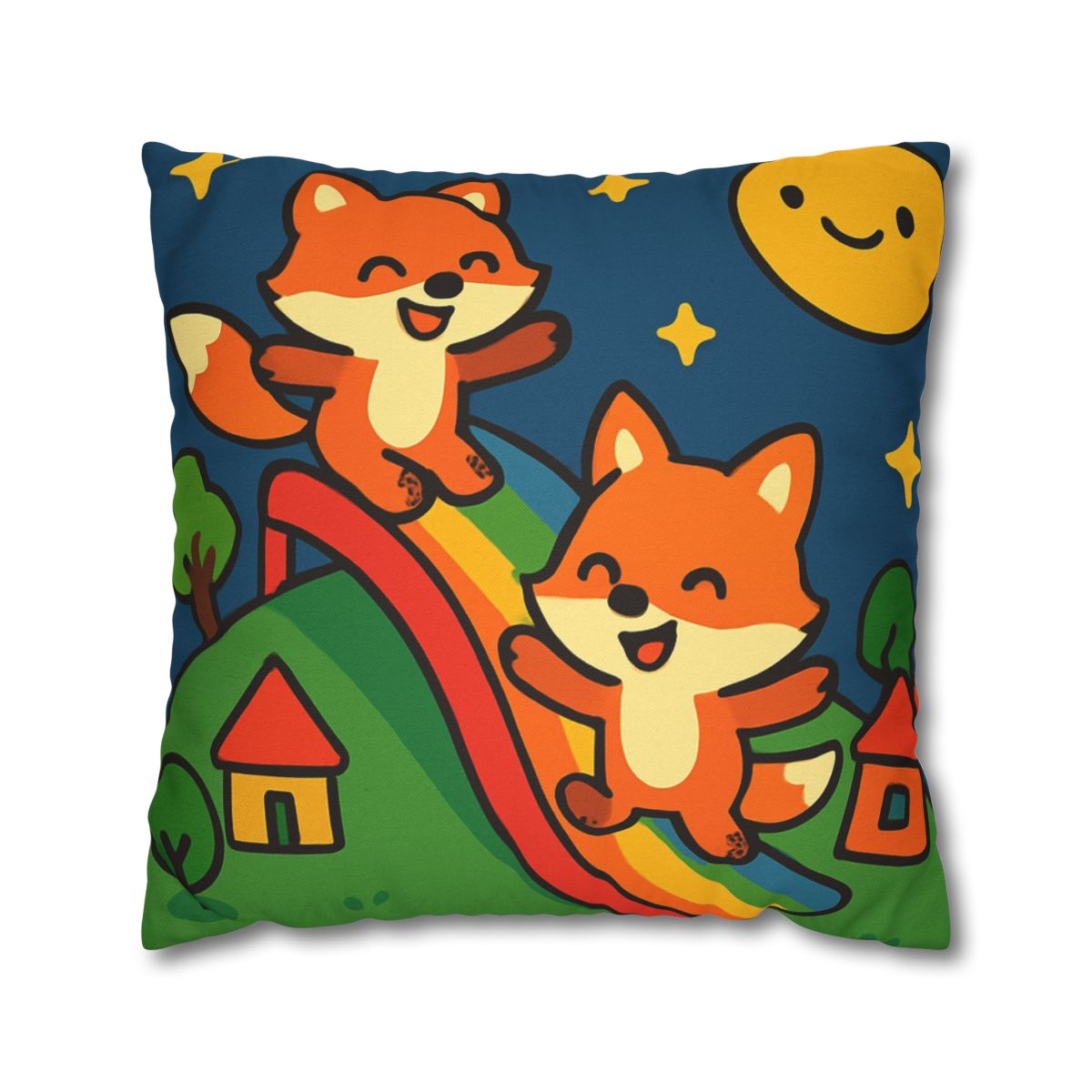 Planet Playground Of The Friendly Foxes trendy patterned pillow cases