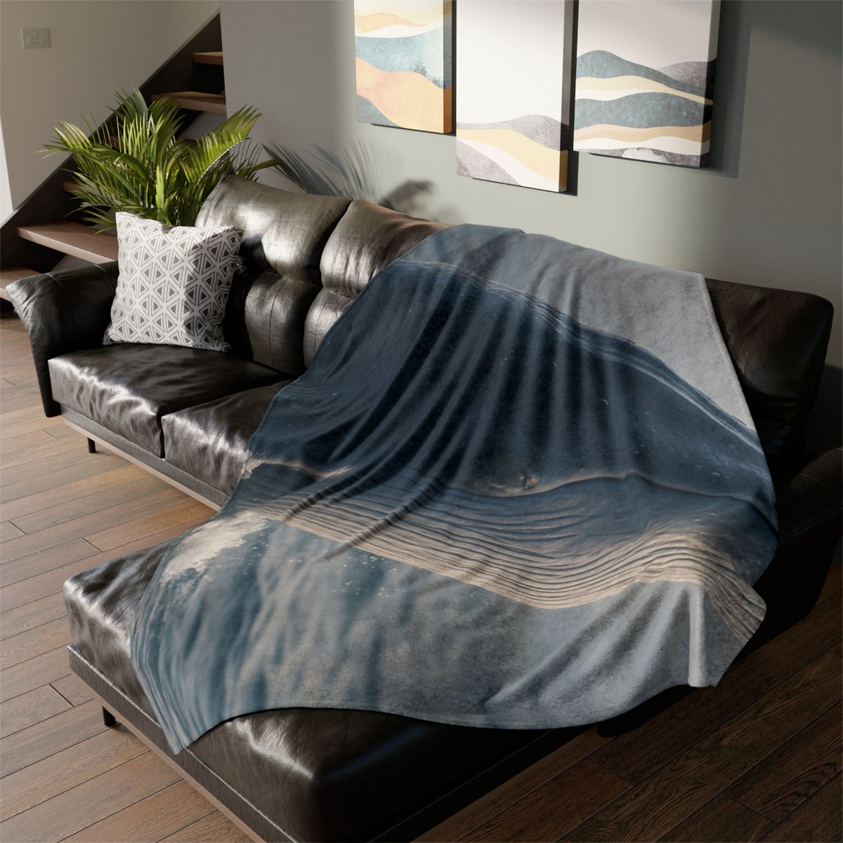 Ocean Song Blue Whale trendy patterned blankets