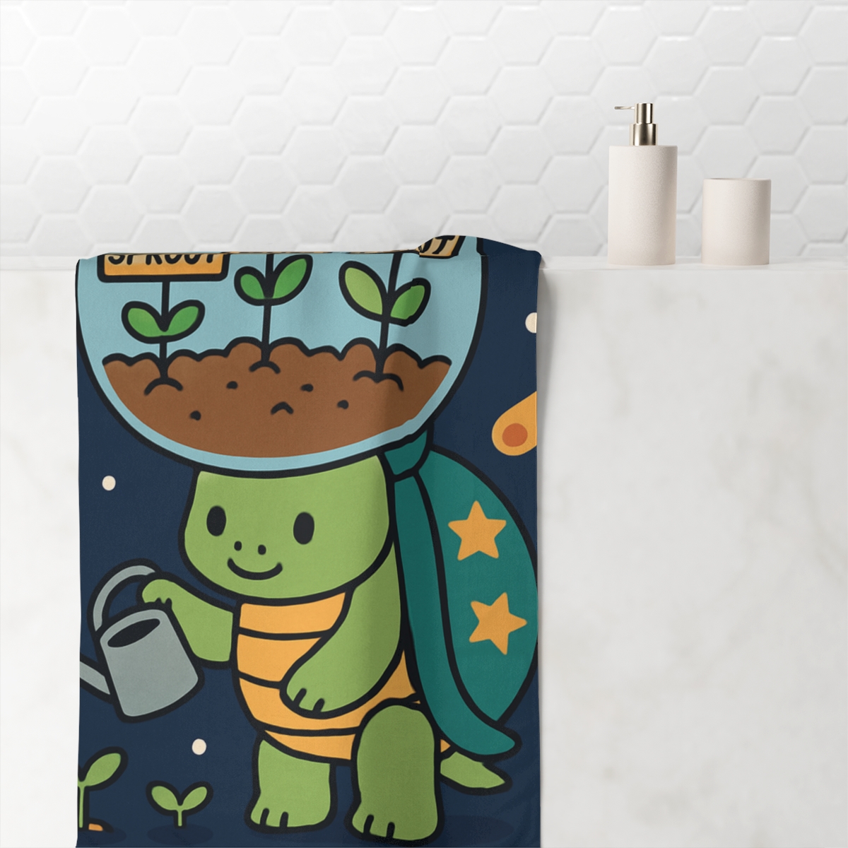Comet Garden Space Tortoise soft cotton towels