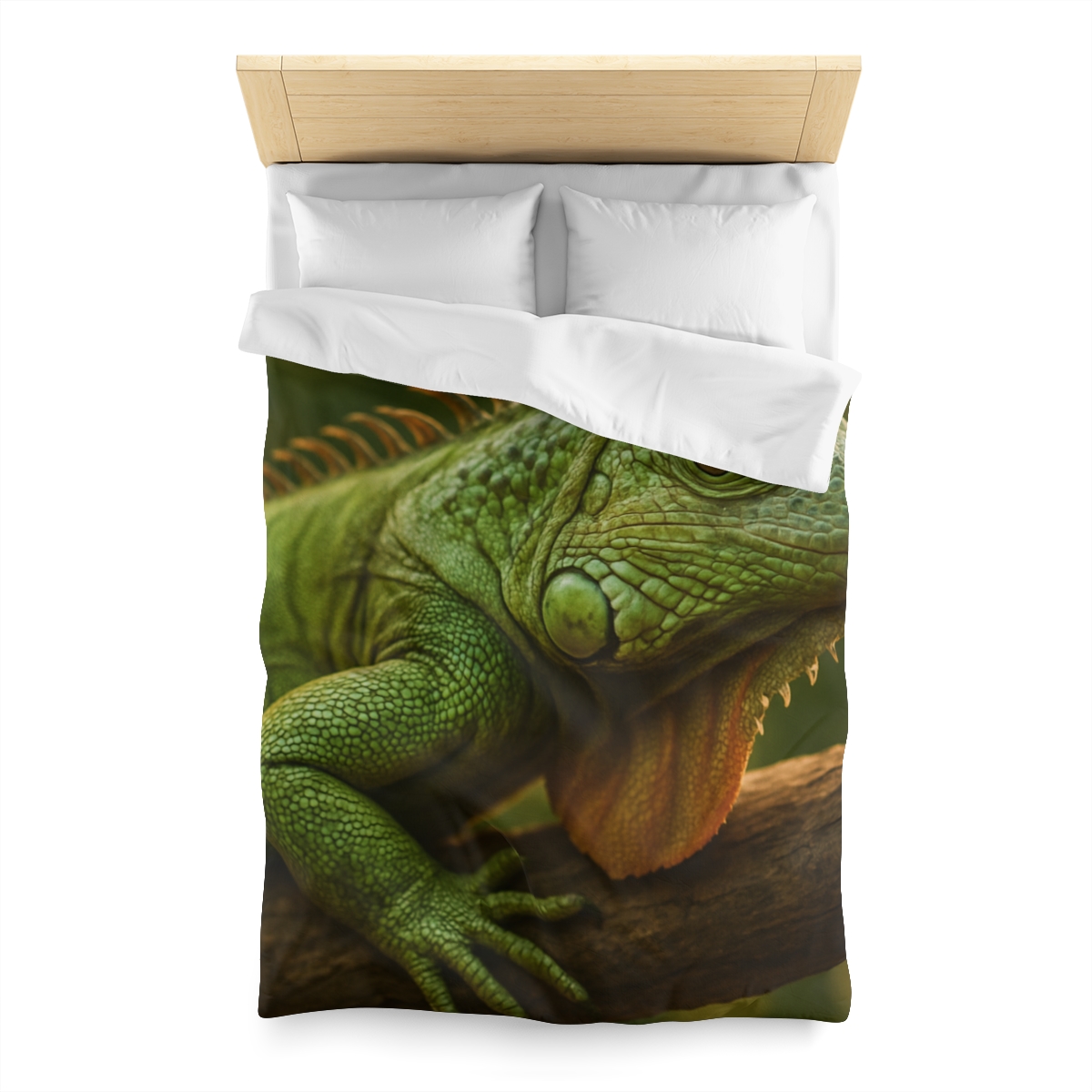Orbit Glow Green Iguana custom duvets