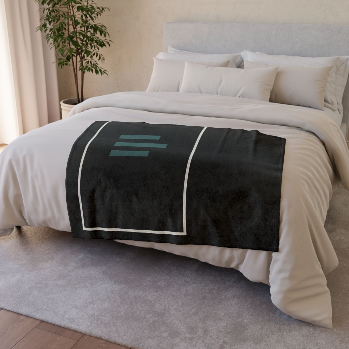 Stacked Frame And Three Bar Signal soft fleece blankets