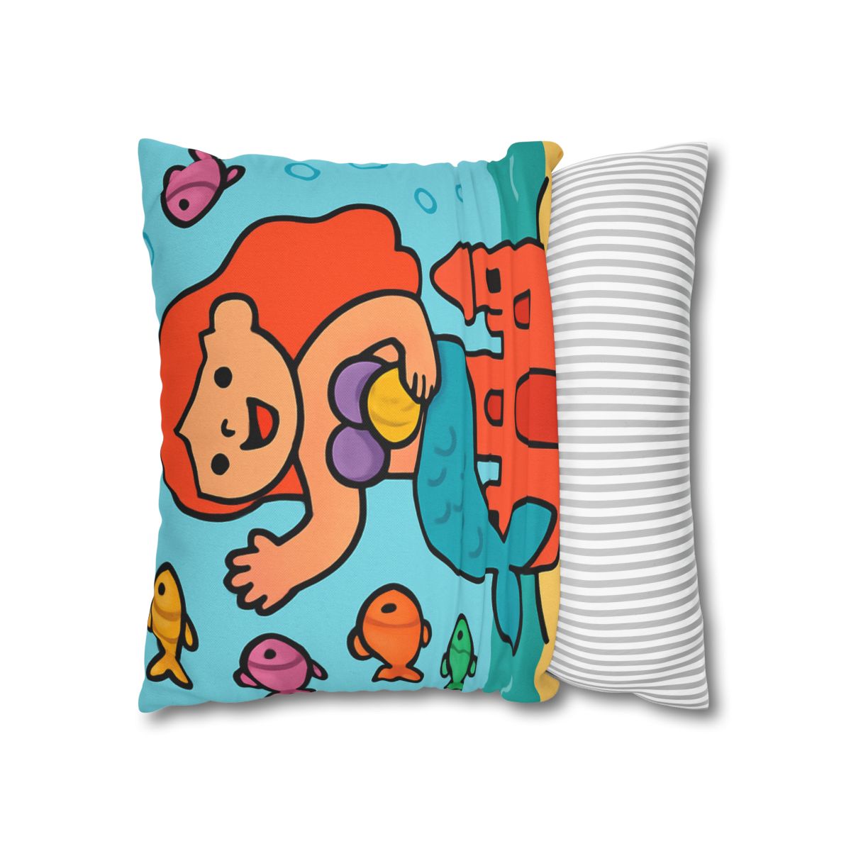 Coral Castle Mermaid trendy patterned pillow cases