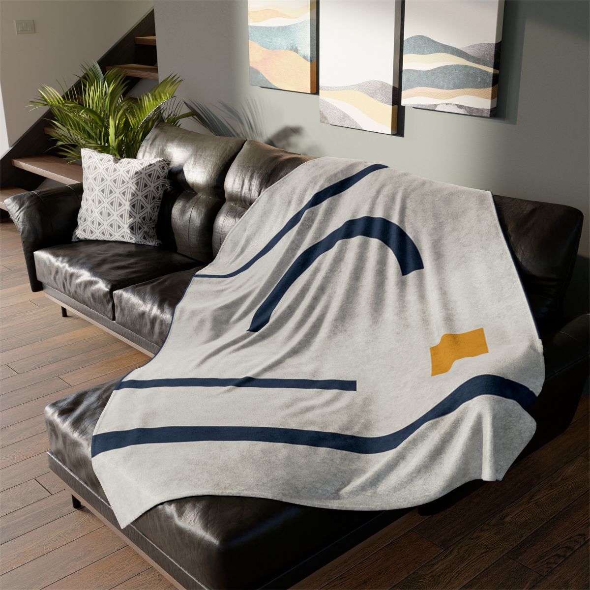 Broken Frame With Floating Arc custom blankets