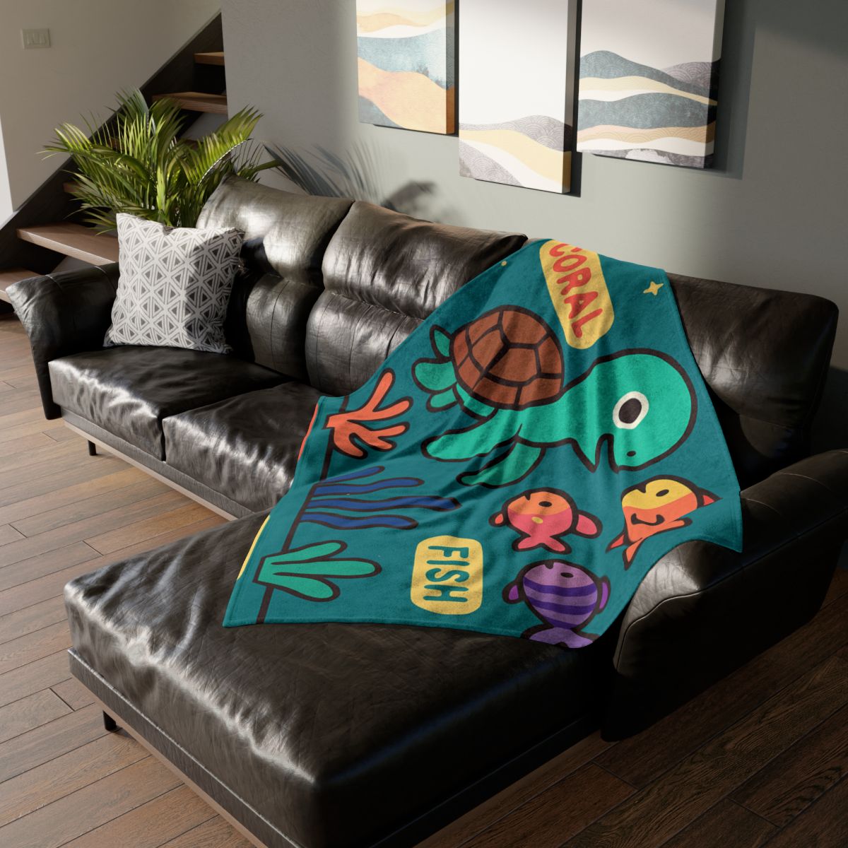 Starry Coral Safari designer printed blankets
