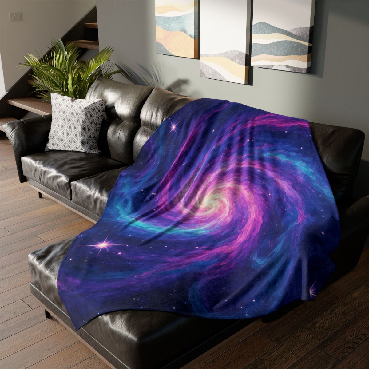 Nebula Spiral Haze decorative home blankets