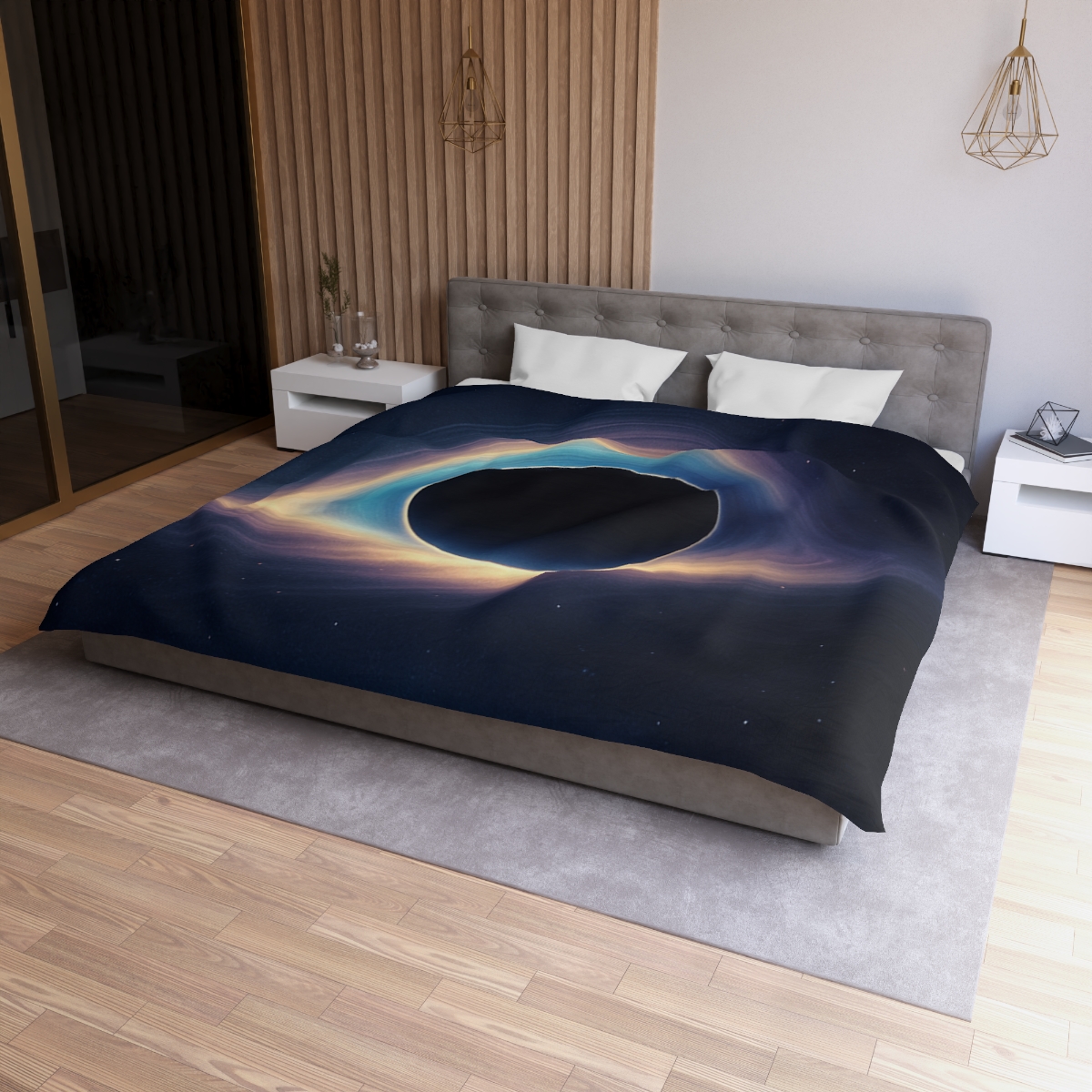 Prismatic Singularity Horizon duvets for gifts