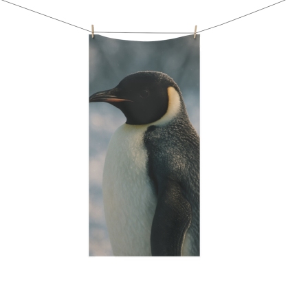 Aurora Drift Emperor Penguin personalized bath towels