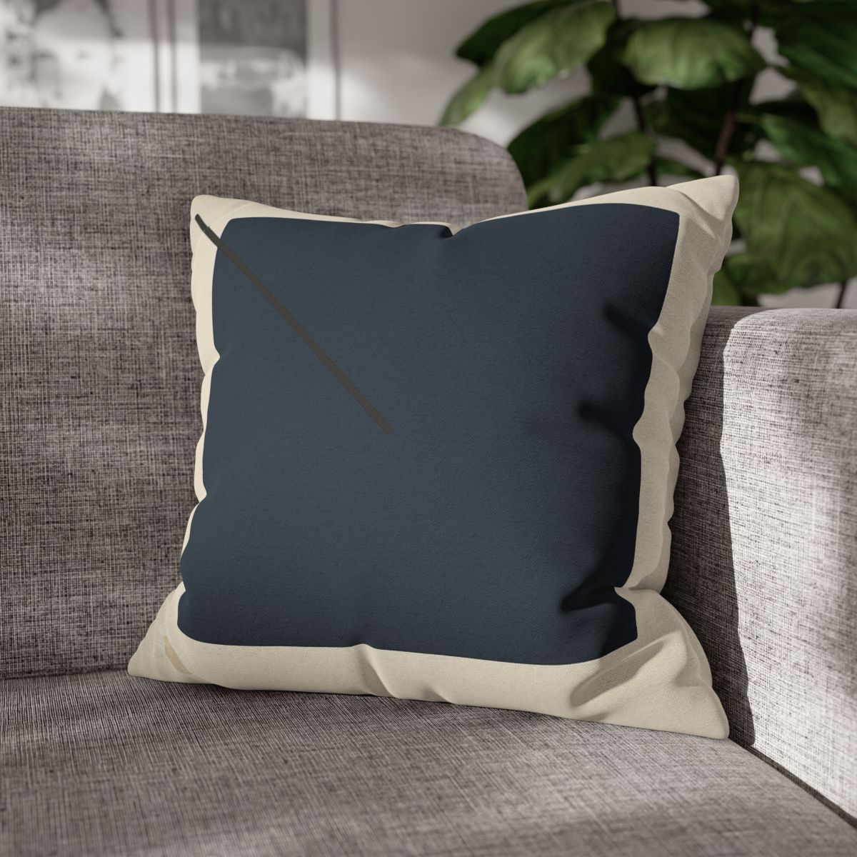 Diagonal Line And Square Balance soft cotton pillow cases