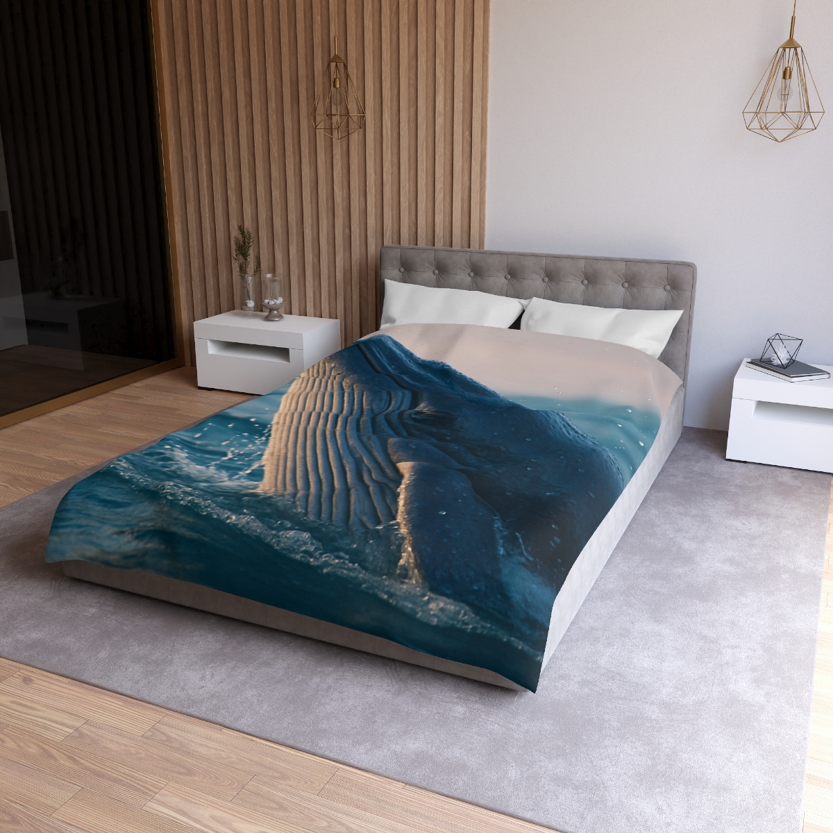Ocean Song Blue Whale soft comforter duvets