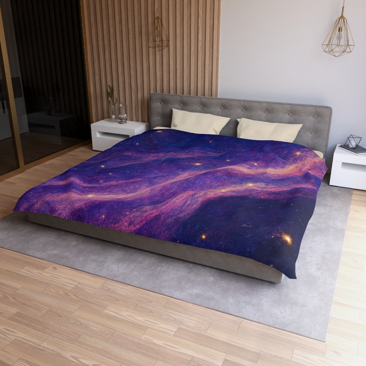 Celestial Veil Of Radiant Nebula unique patterned duvets