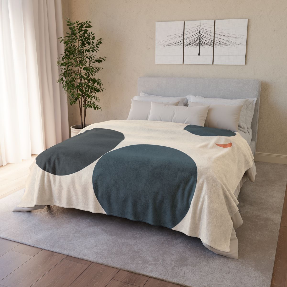 Three Circles With Shared Edge designer printed blankets