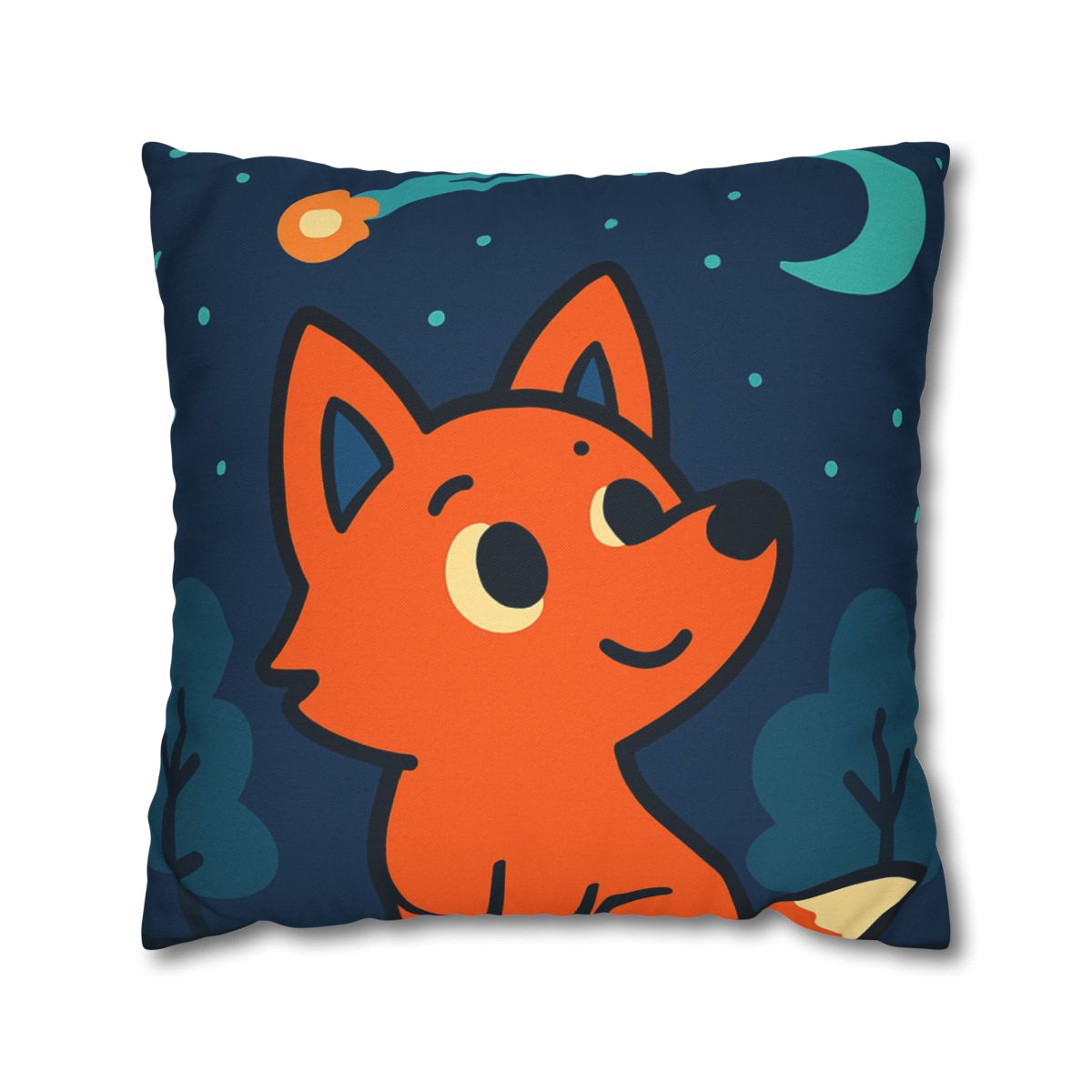Starlight Forest Fox soft cotton pillow cases