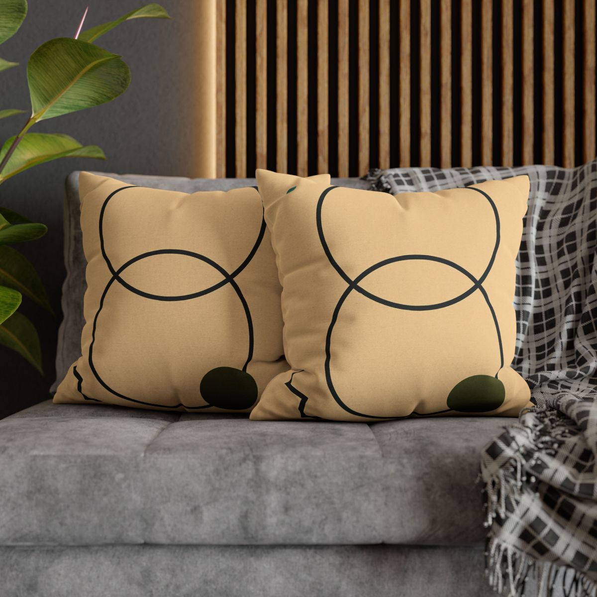 Aligned Rings With Corner Steps stylish decorative pillowcases