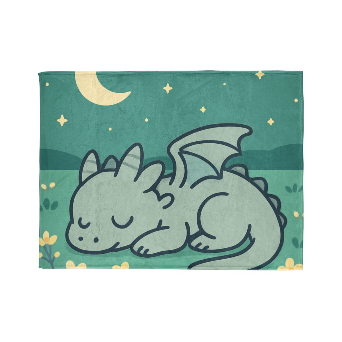 Moonlight Meadow Dragon stylish throw blankets