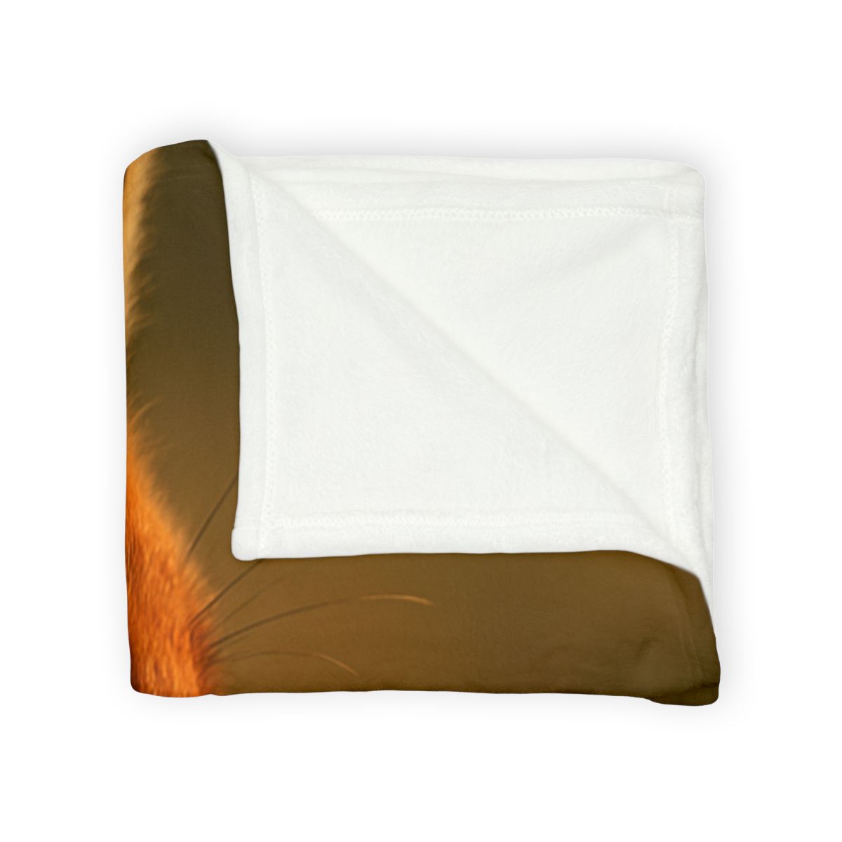 Crimson Whisper Red Fox personalized cozy blankets