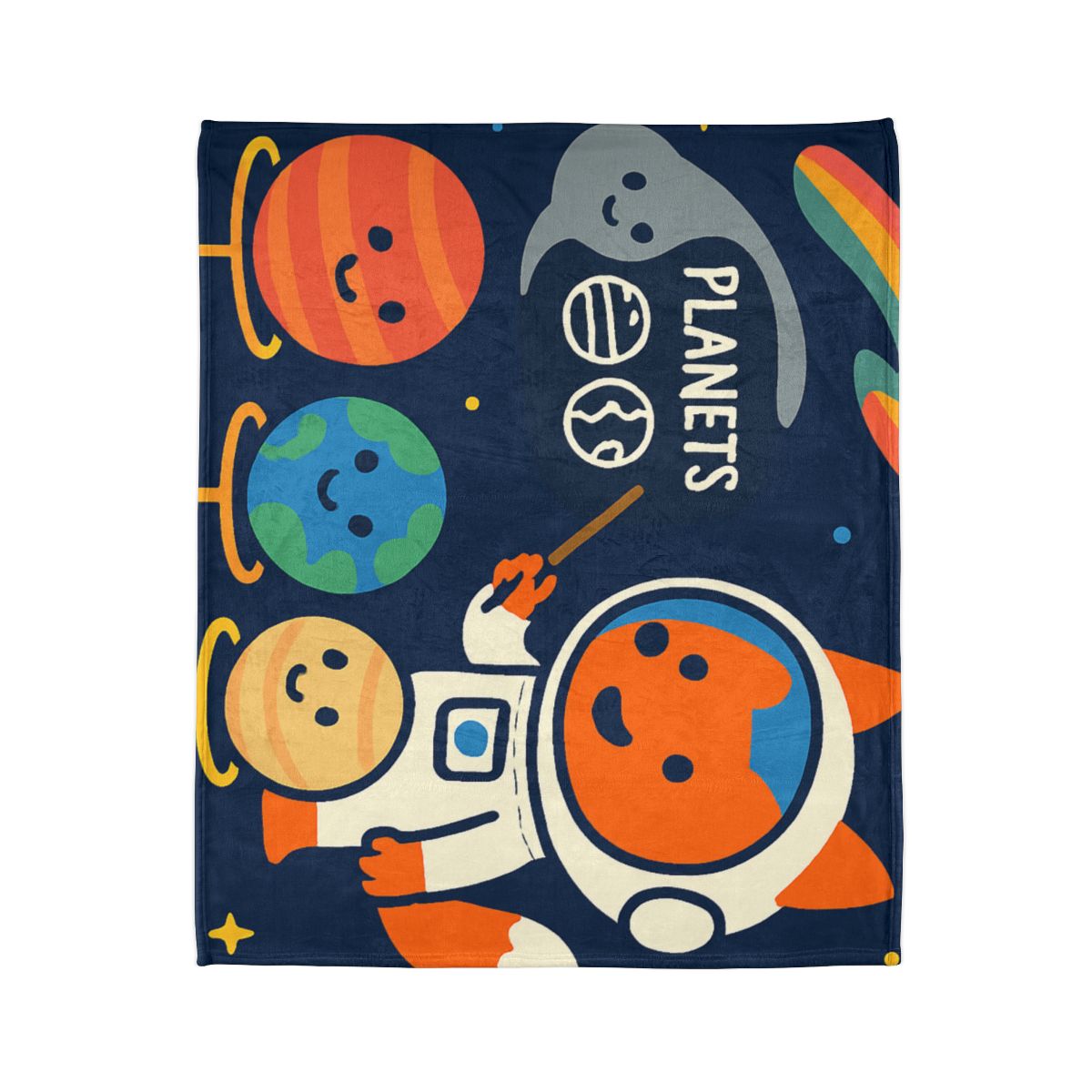 Comet Classroom With Astro Fox unique gift blankets