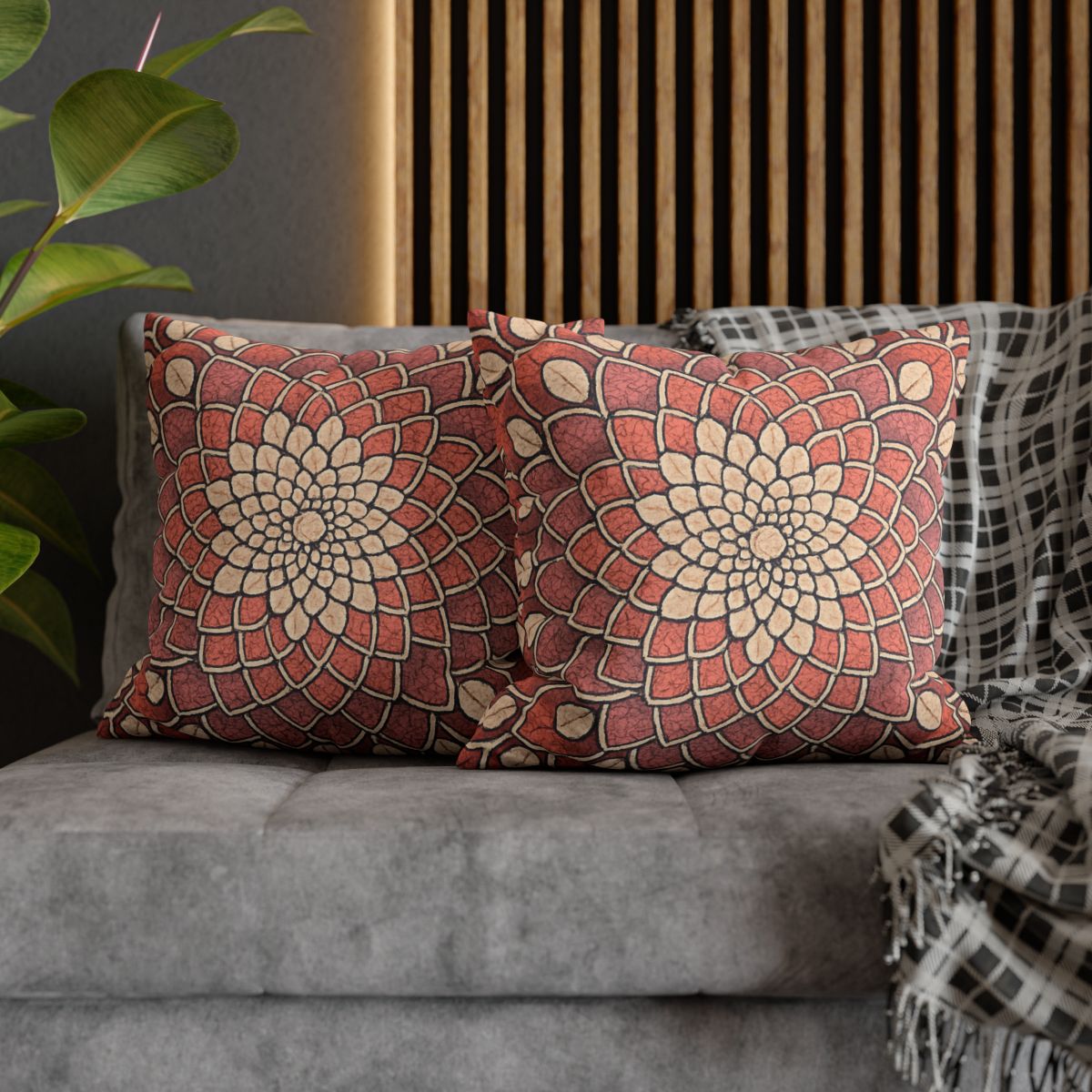 Bud Mosaic Fractal Bloom unique gift pillow cases