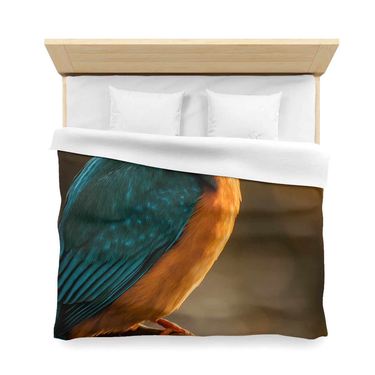 Emerald Glide Common Kingfisher personalized bedding duvets