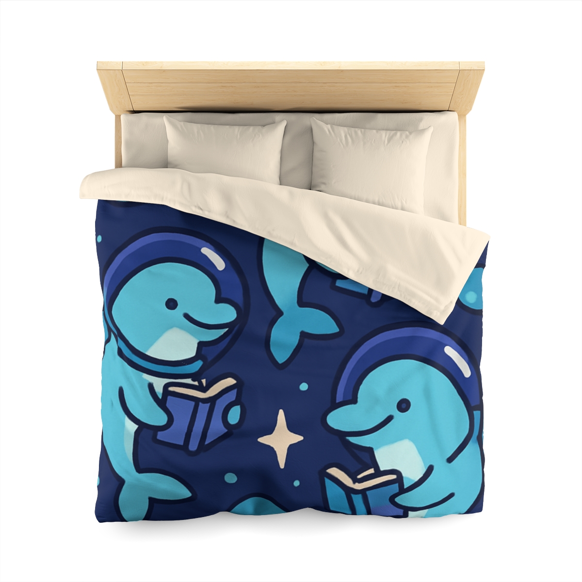 Space School Of Curious Dolphins custom duvets
