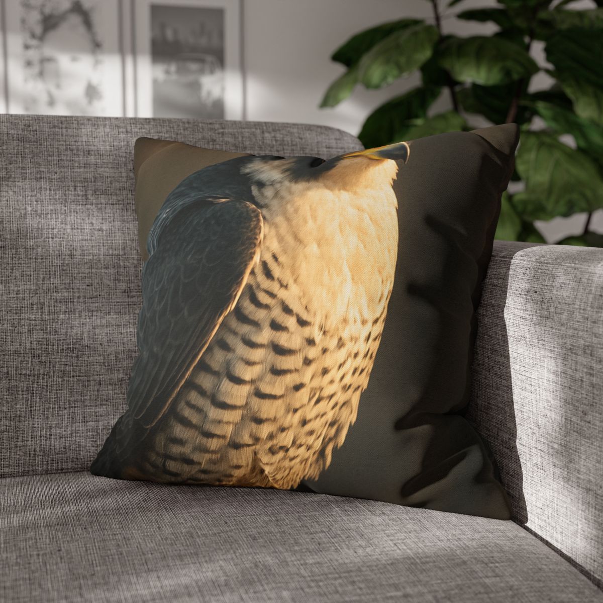 Starlit Poise Peregrine Falcon soft cotton pillow cases