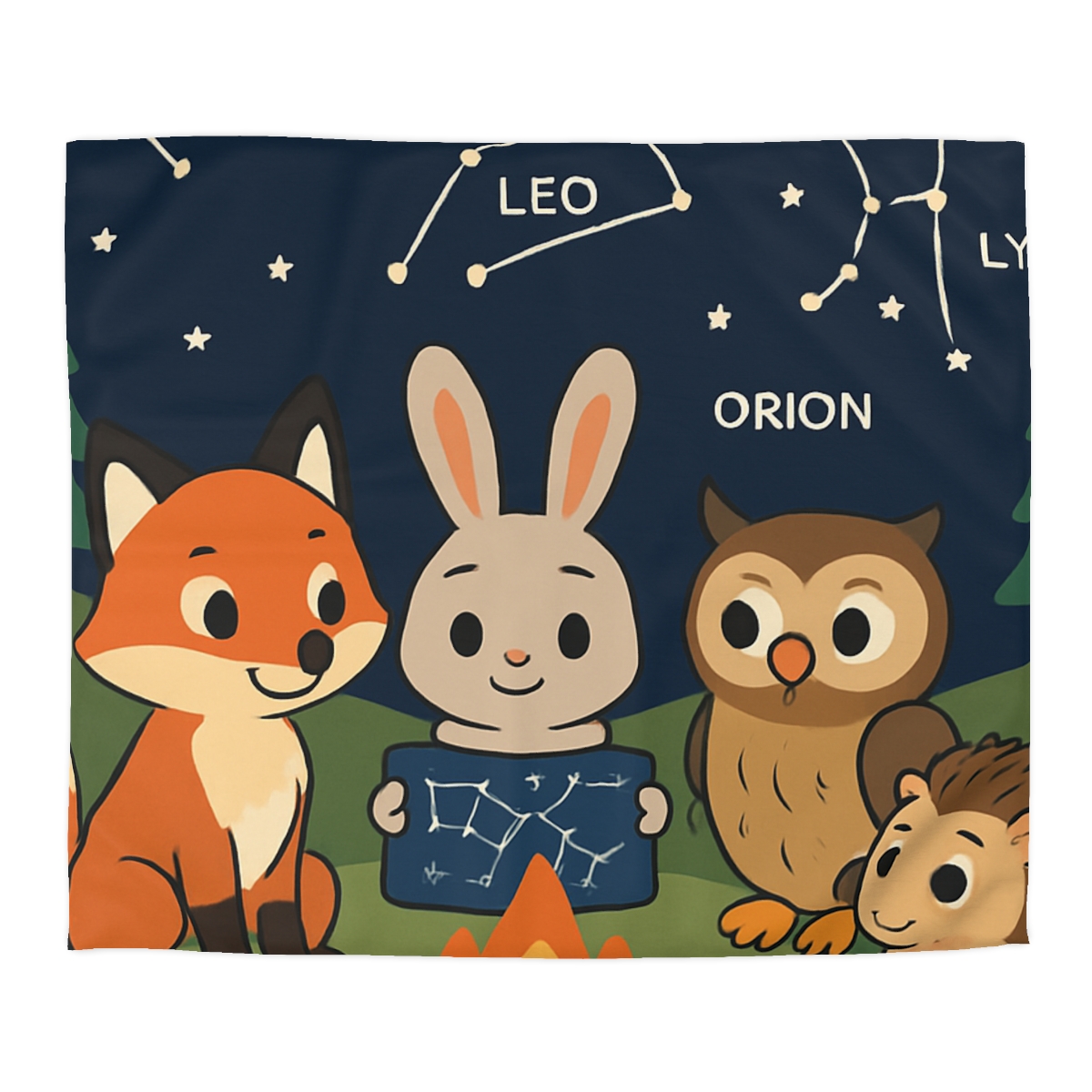 Constellation Campfire Critters custom duvets