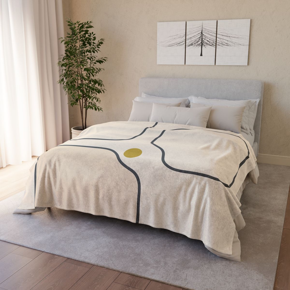 Quiet Triad With Open Center stylish throw blankets