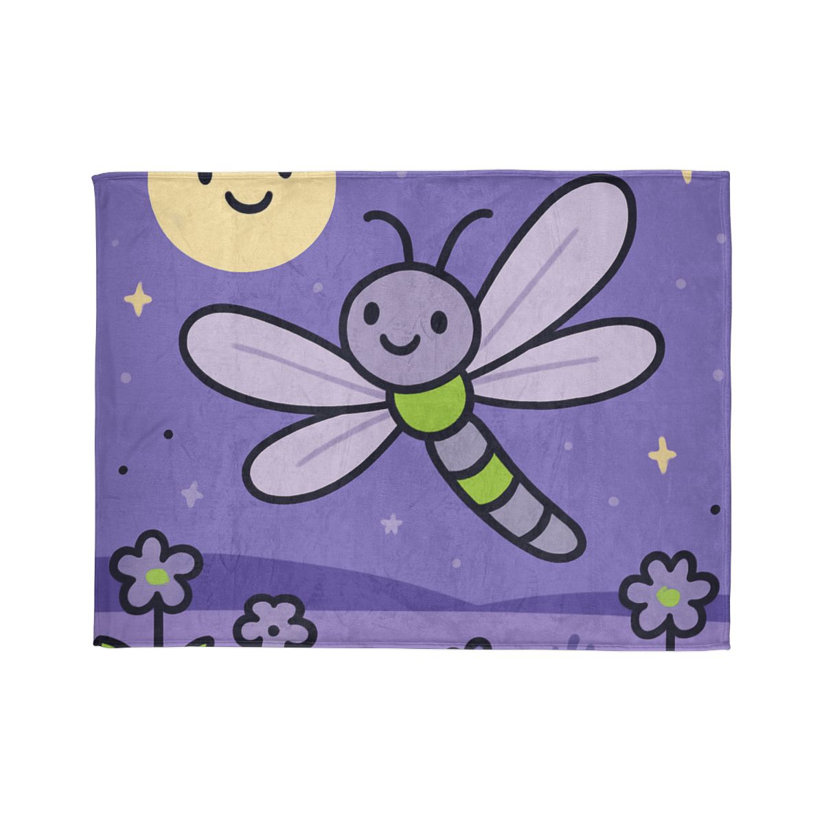 Moonlight Meadow Dragonfly decorative home blankets