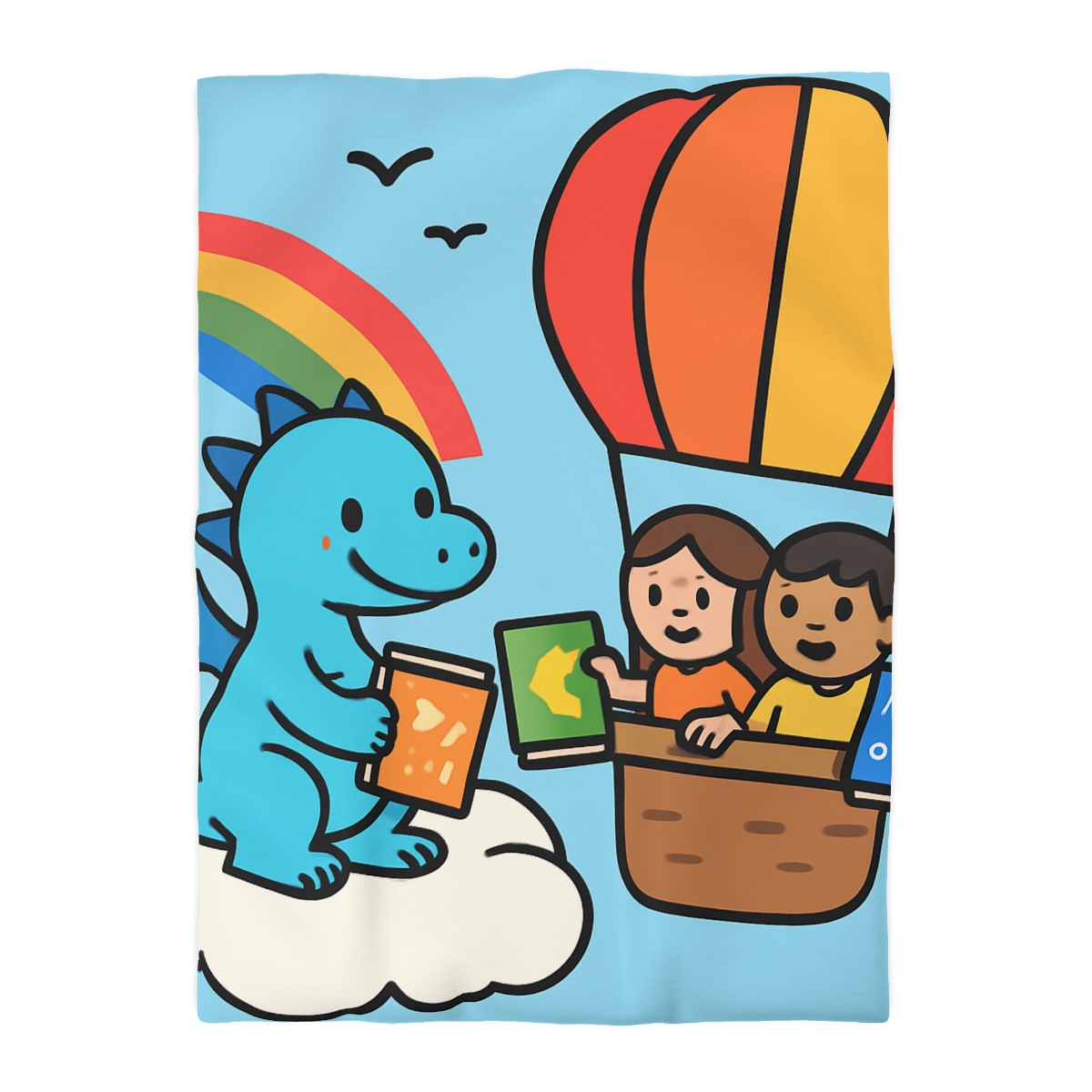 Cloud Library Run By A Gentle Dragon stylish duvet covers